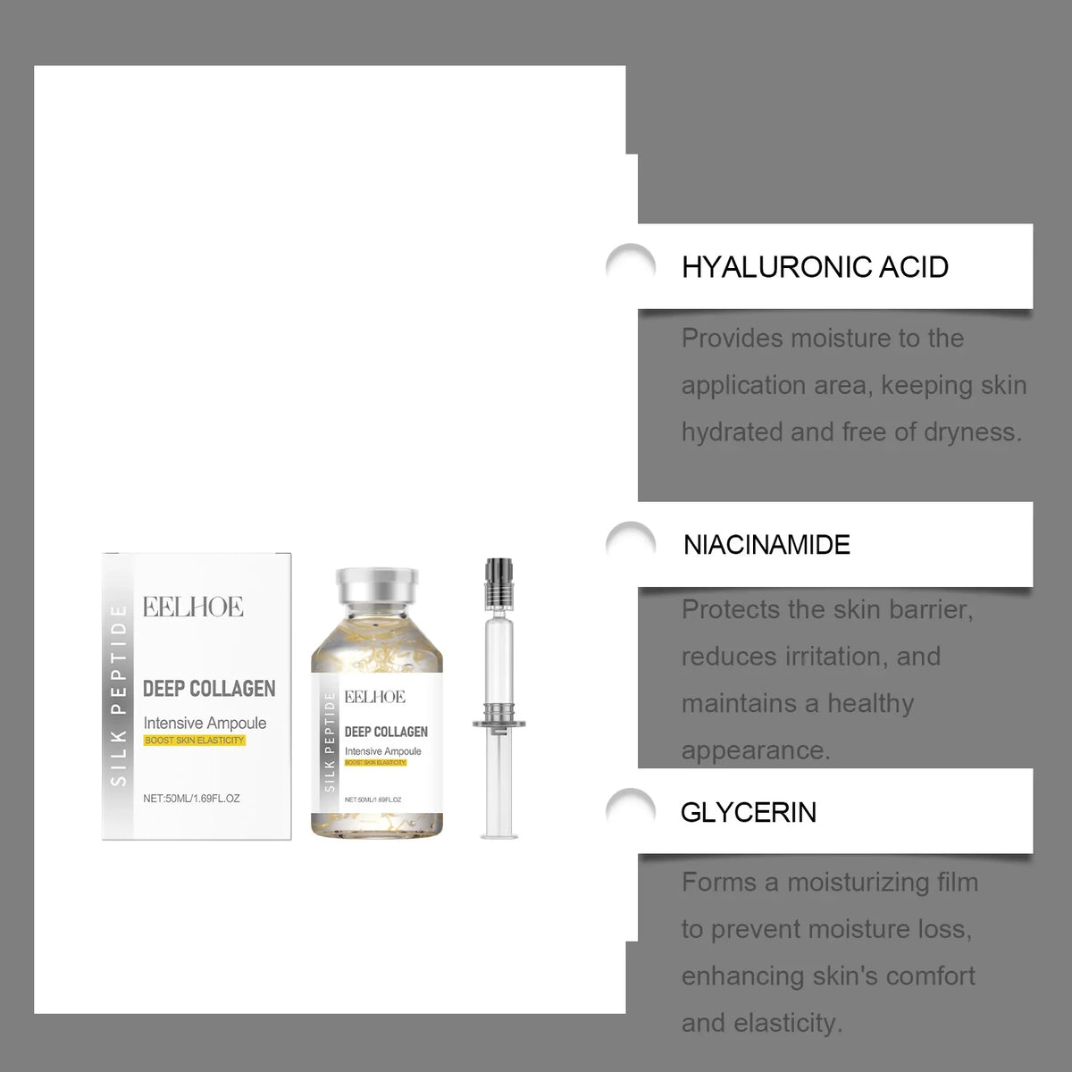 Silk Peptide Lifting Ampoule | Collagen Revitalizing Serum Collagen Lifting Serum Qme