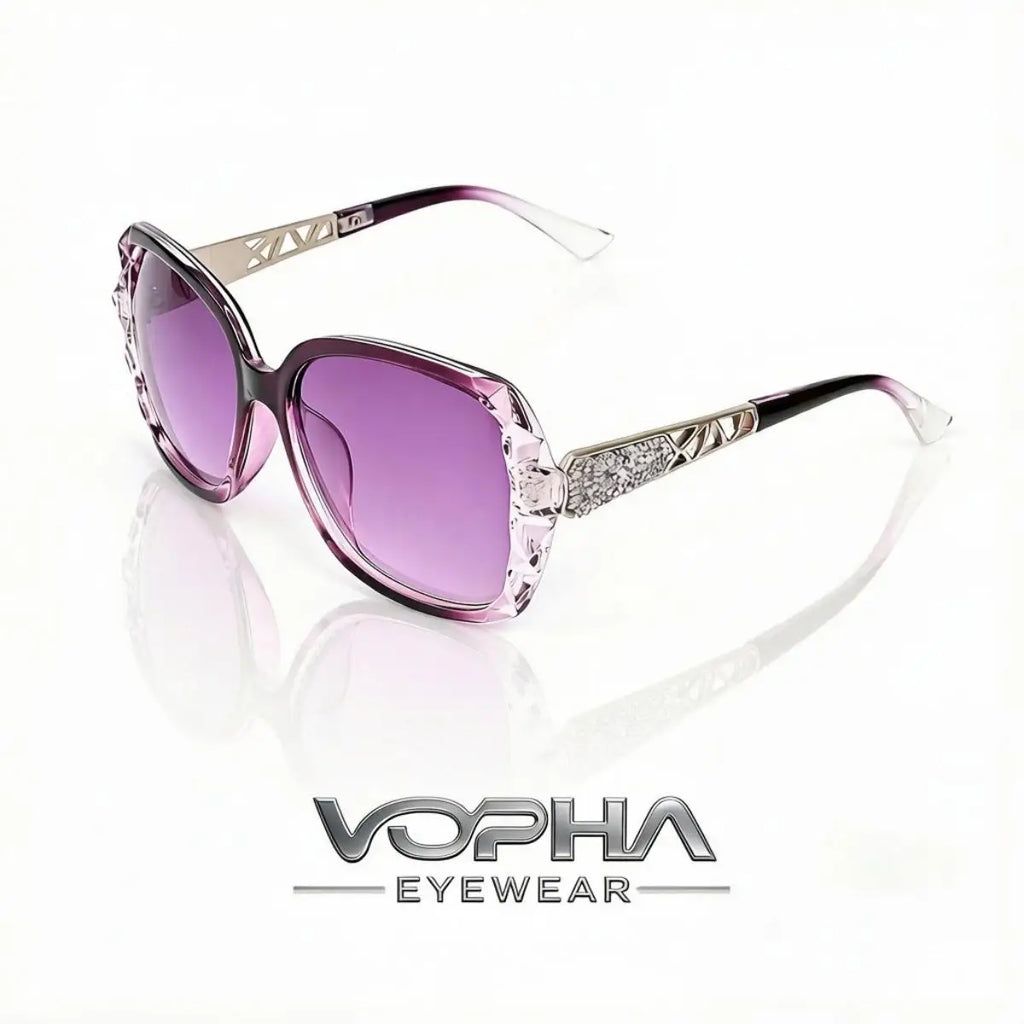 VOPHA Square Sunglasses Women – UV400 Polarized Mirror Shades Fashion Sunglasses Qst 1PC-Purple