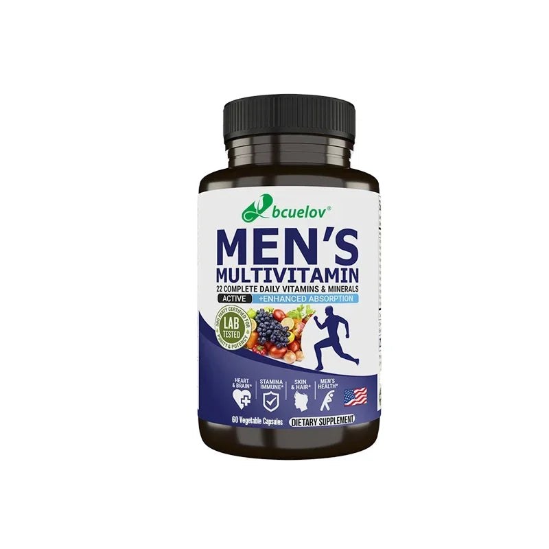 Men's Multivitamin Multimineral – 22 Vitamins A B C D E K Men's Multivitamin Qst 60 count-1 bottle