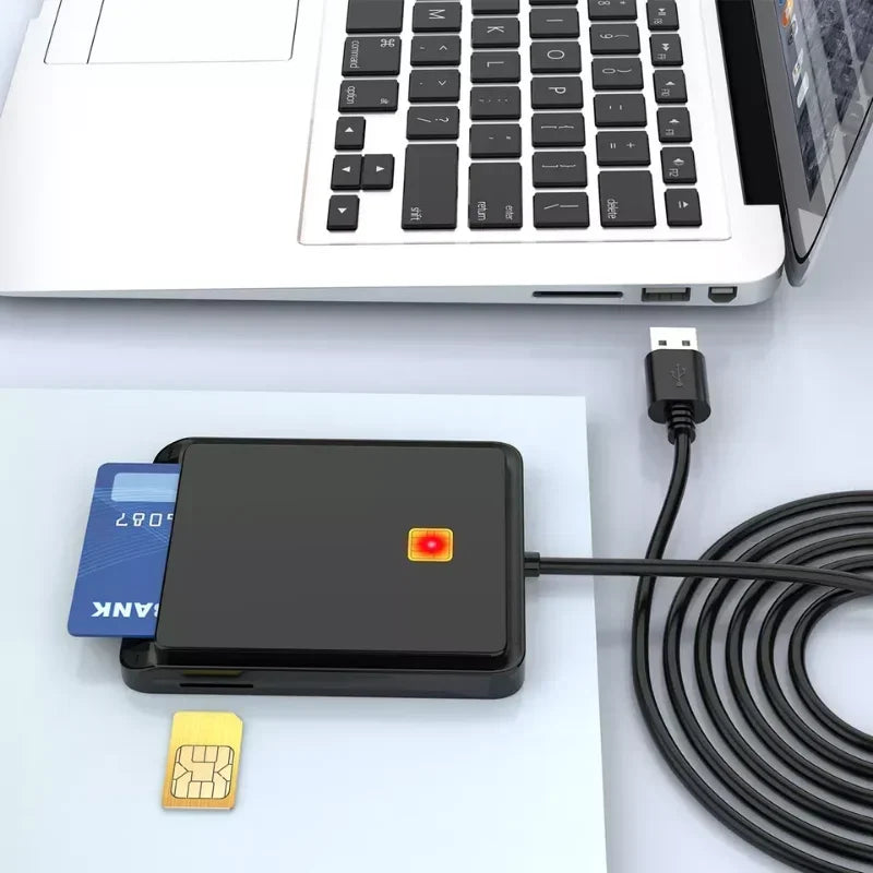 USB 2.0 Smart Card Reader – DNIe CAC IC ID SIM | Qme USB Smart Card Reader Qme