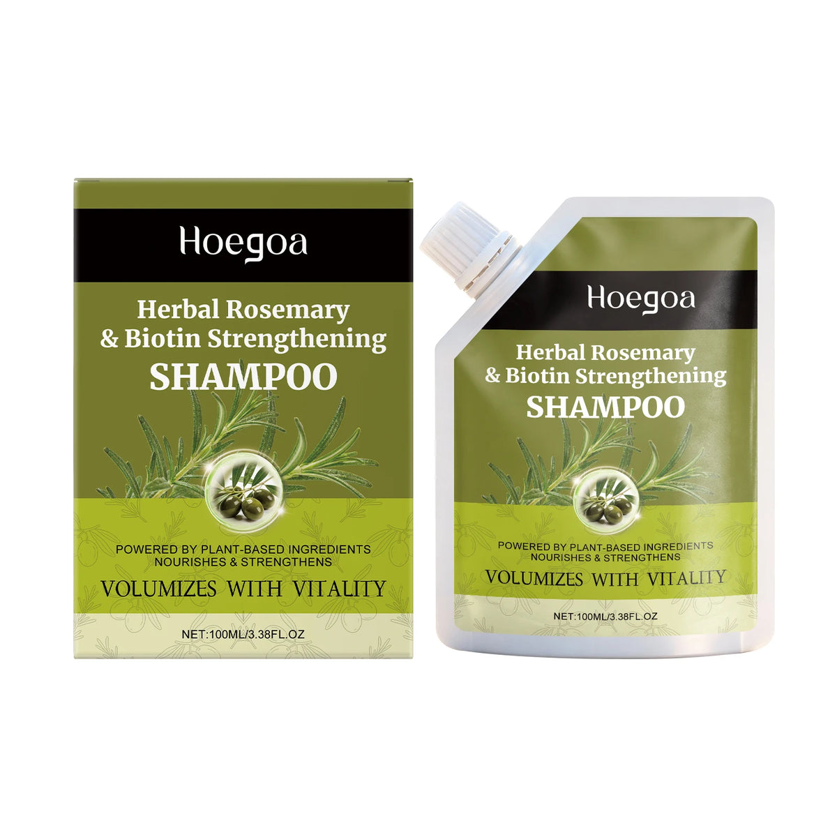 Hoegoa Rosemary Biotin Shampoo – Volumizing Hair Strengthener 100ml Hair Growth Shampoo Qst 100ml Boxed