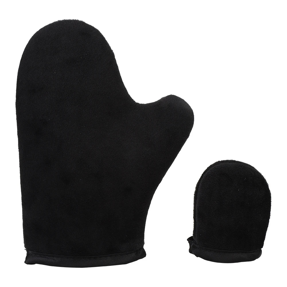 Self Tanning Mitt – Soft Reusable Lotion Applicator Glove Self Tanning Mitt Qme black