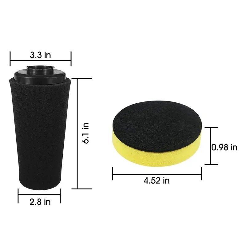 Dirt Devil Style F112 HEPA Filter & Foam Replacement Kit Vacuum Filter Kit Qst