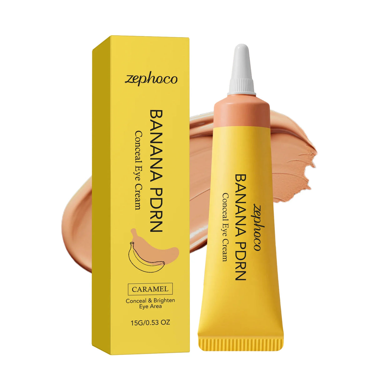 Zephoco Banana PDRN Under-Eye Concealer Cream 15g – All Skin Eye Concealer Cream Qst Caramel