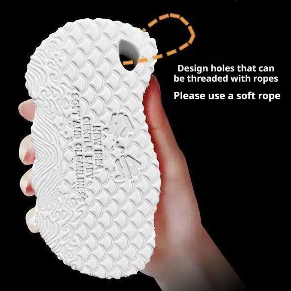 Exfoliating Bath Sponge – Soft Reusable Body Scrubber | Qme Exfoliating Bath Sponge Qme