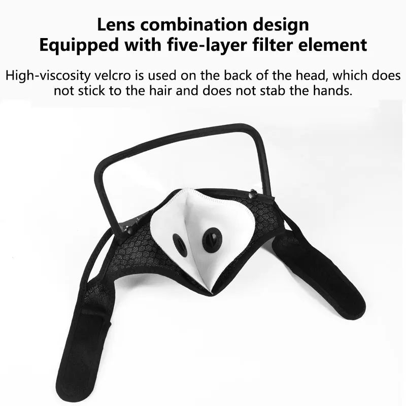 Cycling Face Mask with Filter & Goggles – Reusable Dust Cover Cycling Face Mask Qst