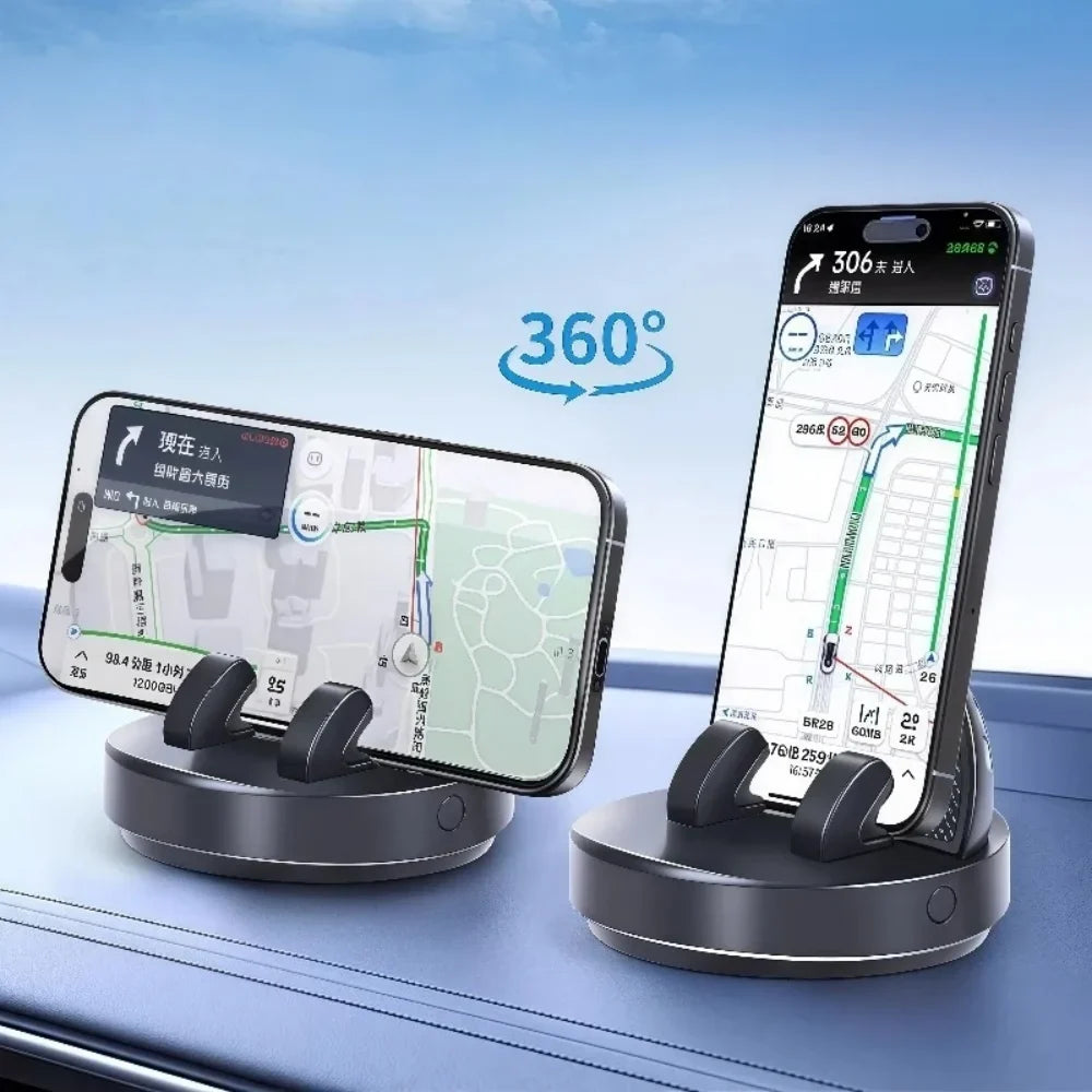 Car Dashboard Phone Holder 360° Adjustable Auto Mount – Black Car Phone Mount Qme