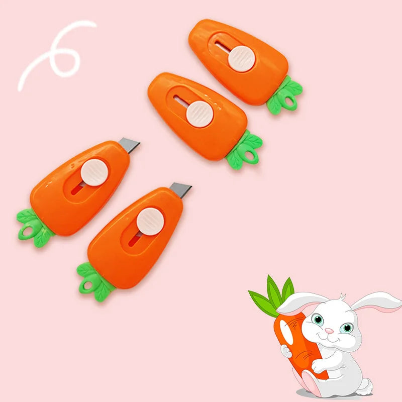 Kawaii Mini Carrot Pocket Utility Knife & Paper Cutter Novelty Utility Cutter Qme