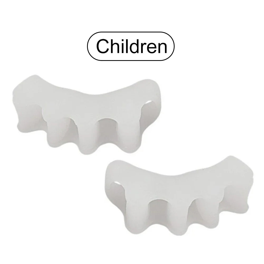 Soft Reusable Elastic Toe Separator Foot Spacer Pad 2-Pack Toe Separator Pad Qme White Adult 2pcs