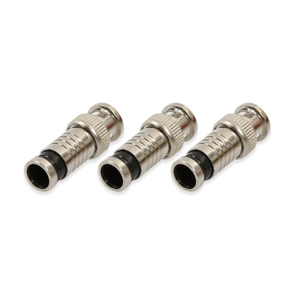 BNC Compression Connectors RG59 Coaxial Cable CCTV – 10 Pack Coaxial BNC Connector Qme