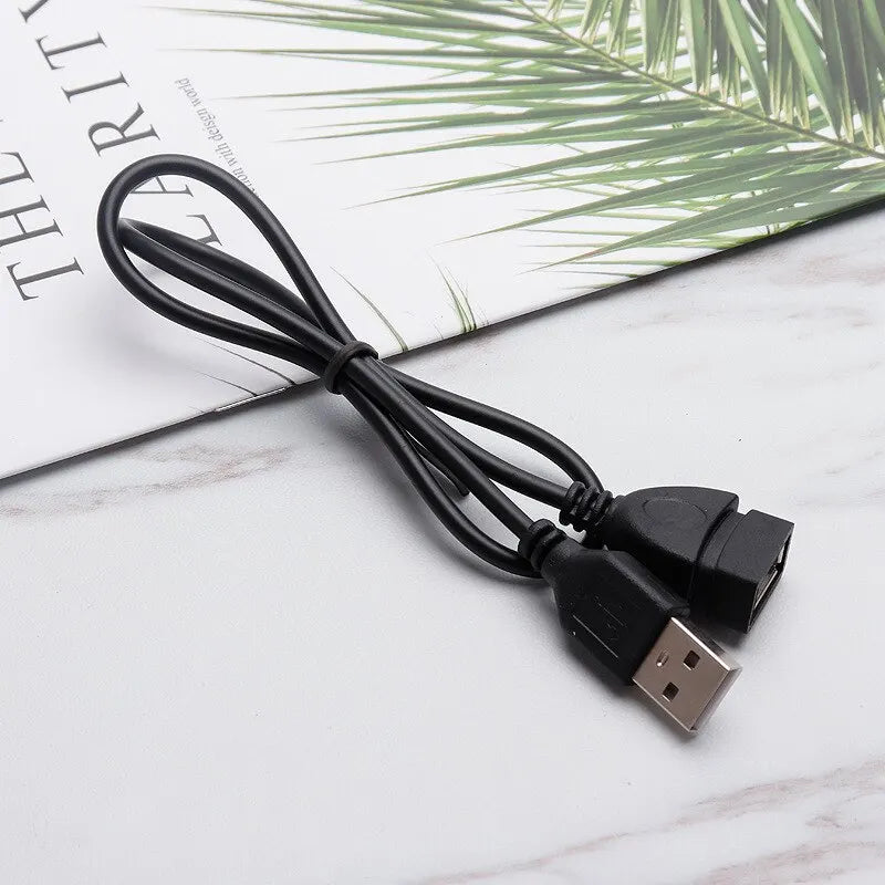 Pure Copper 4-Core USB Cable – Black & White PVC | Qme USB Data Cable Qme