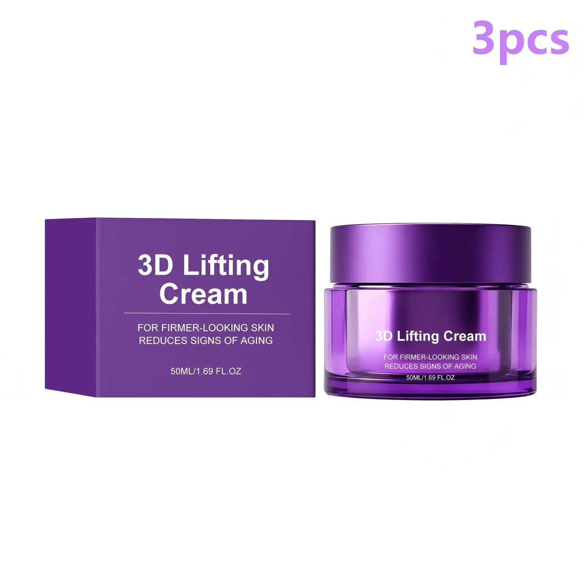 3D Lifting Face Cream – Firming, Moisturizing & Anti-Aging 50ml Anti-Aging Face Cream Qst 3pcs