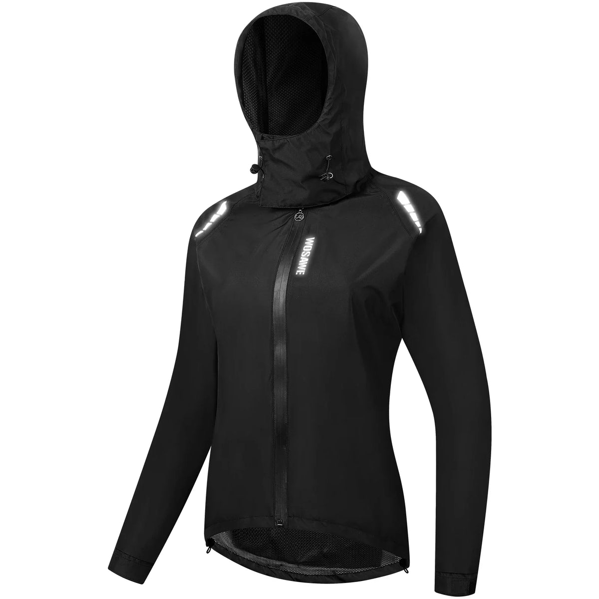 Women's Lightweight Waterproof Cycling & Hiking Jacket Waterproof Jacket Qme black M