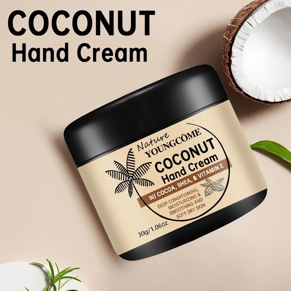 YOUNGCOME Coconut Oil Hand Cream – Moisturizing & Anti-Aging Hand Cream Qst
