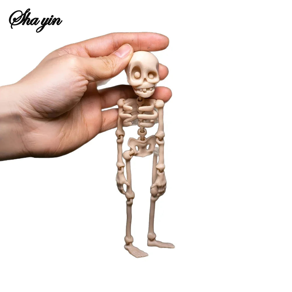 Poseable Skull Fridge Magnet – Funny Halloween Novelty Gift Novelty Fridge Magnet Qme