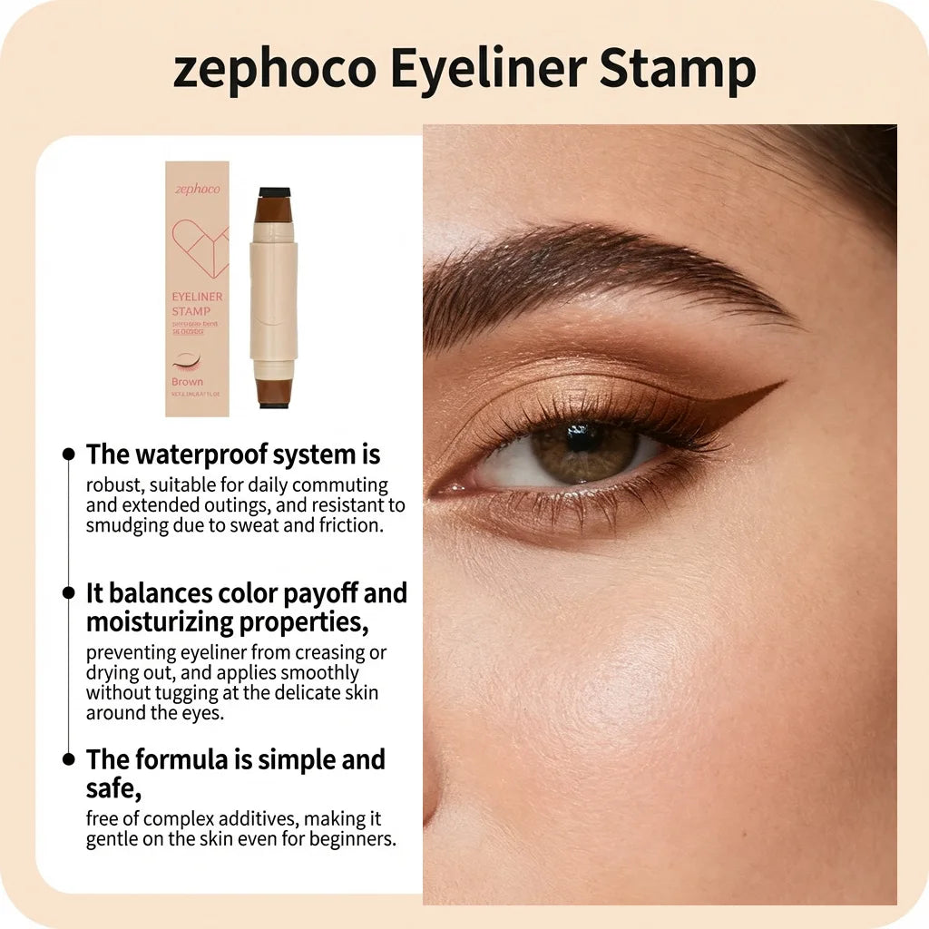 Dual-Ended Liquid Eyeliner Stamp Pen – Waterproof & Pigmented Liquid Eyeliner Pen Qst