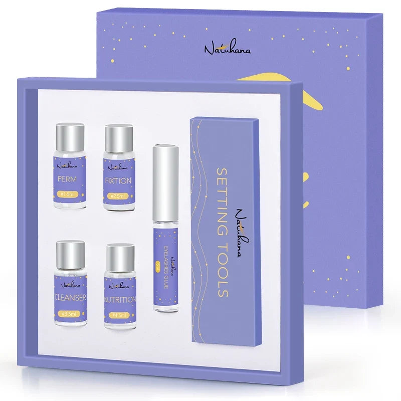 NATUHANA Lash Lift Kit – Eyelash Enhancer & Perming Tools Lash Lift Kit Qme Clear