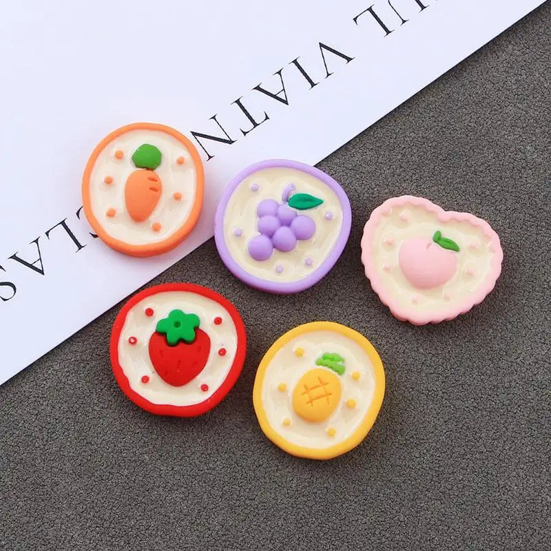 Fruit Cartoon Resin Flatback Charms – DIY Phone Case & Craft Decor Resin Flatback Charms Qme