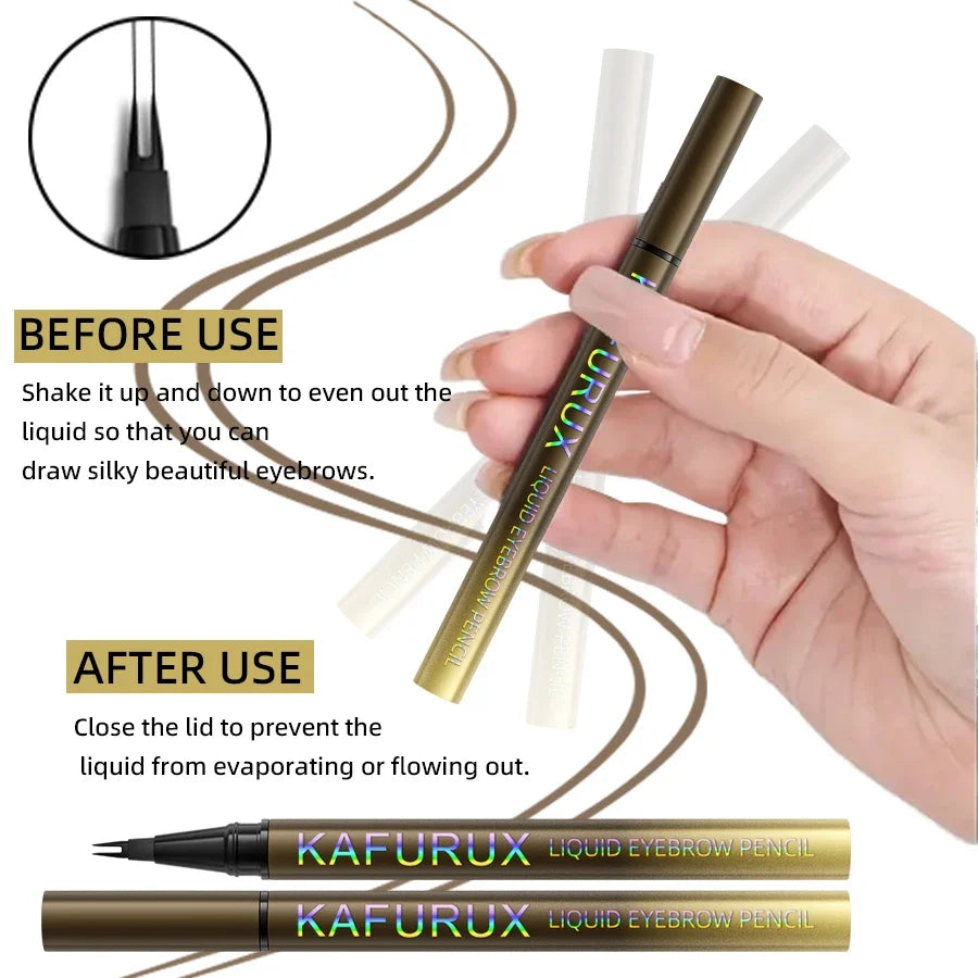 Qme Microblading Eyebrow Pen – 8 Colors, Waterproof Fork Tip Eyebrow Makeup Pen Qme