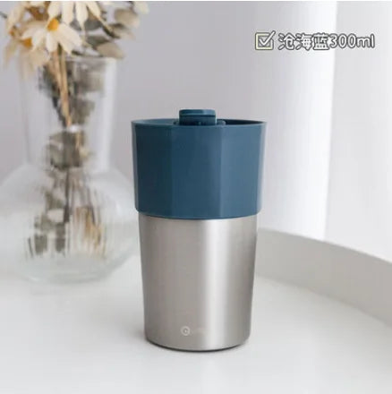 Stainless Steel Double-Wall Insulated Coffee Mug 300ml Insulated Coffee Mug Qme DEEP BLUE 300ml