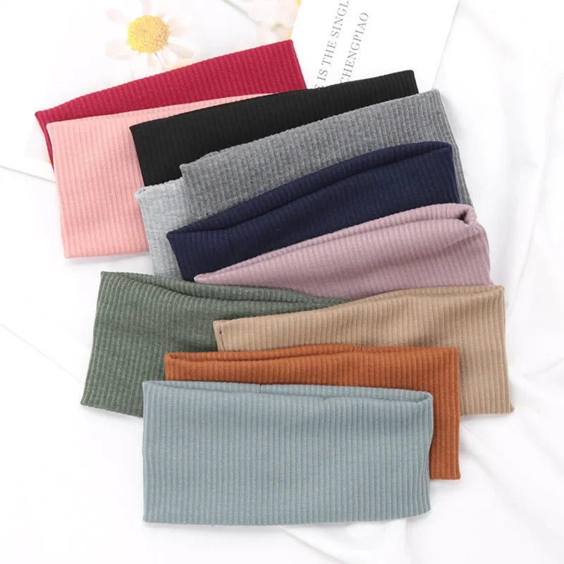 Women's Wide Elastic Headband – Organic Cotton Makeup Hair Hoop Wide Elastic Headband Qme