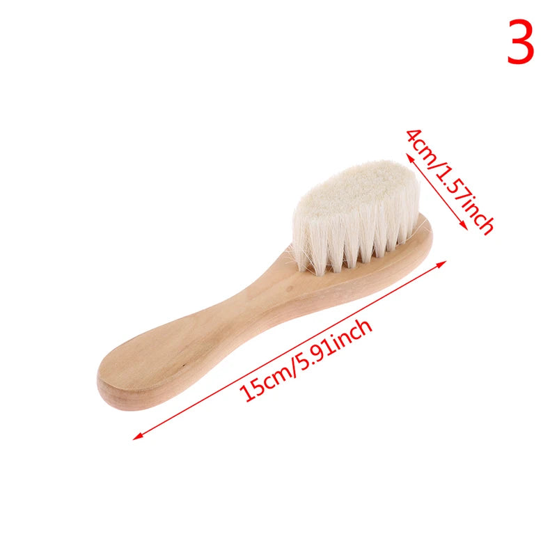 Soft Baby Hair Brush & Comb Set – Wooden Handle Newborn Baby Grooming Set Qst N3