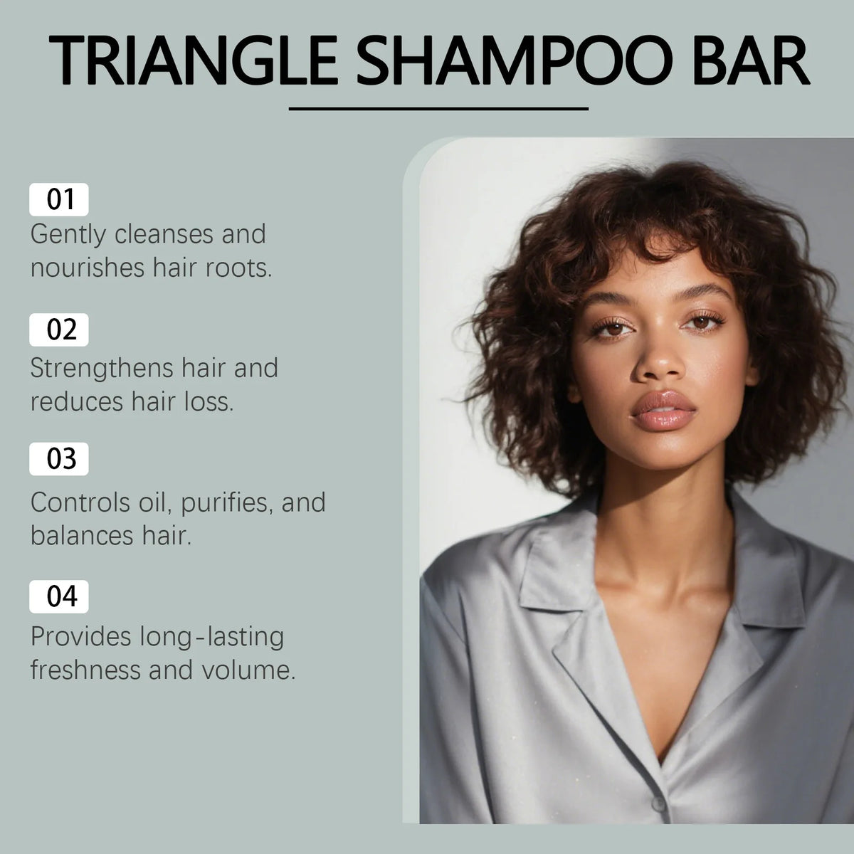 HOEGOA Volumizing Shampoo Bar – Scalp Cleanse & Hair Soap Solid Shampoo Bar Qst