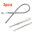 Bendable Drawstring Threader Clip for Pants, Hoodies & Elastic Drawstring Threader Tool Qme 3PCS