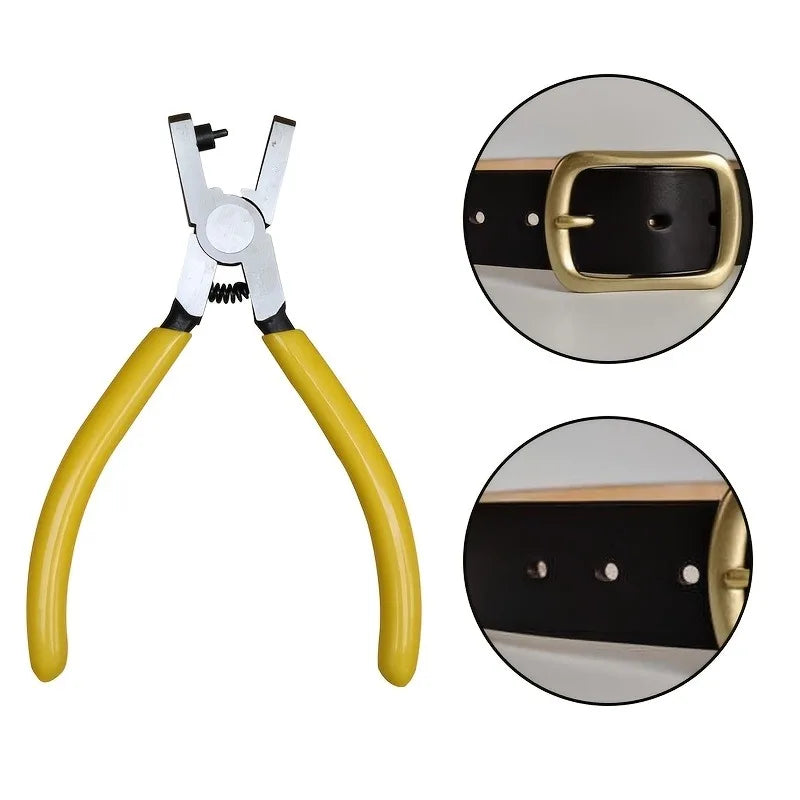 Manual Mini Hand Punch Tool – Leather, Belt & Watchband DIY Leather Hole Punch Qme