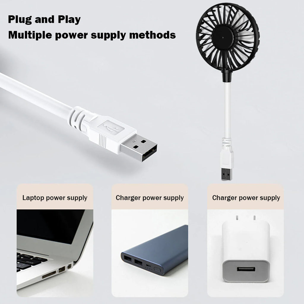 Mini USB Fan 360° Adjustable Portable Fan for Laptop & Desk Portable USB Fan Qme