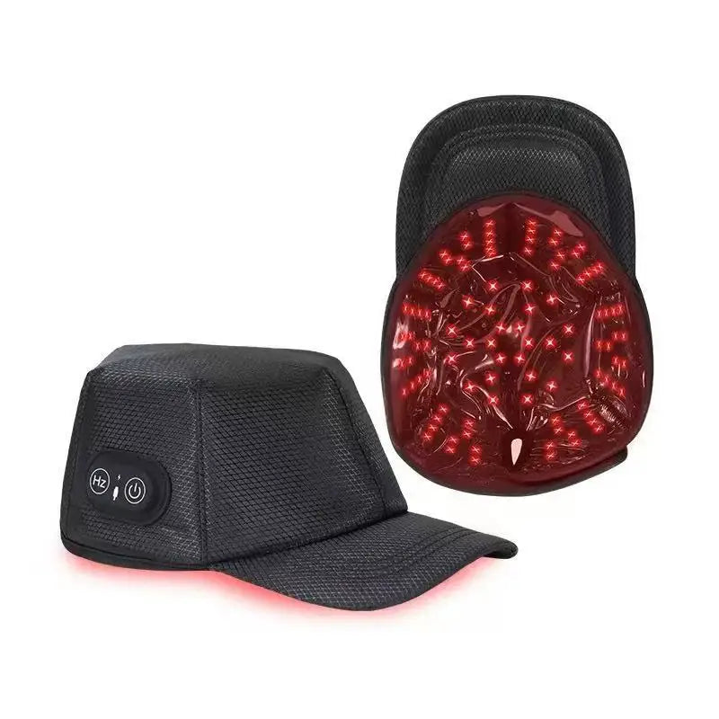 Wireless Red Light Hair Care Cap 100 LEDs 660nm 850nm 3 Modes Red Light Hair Cap Qst Black China Mainland