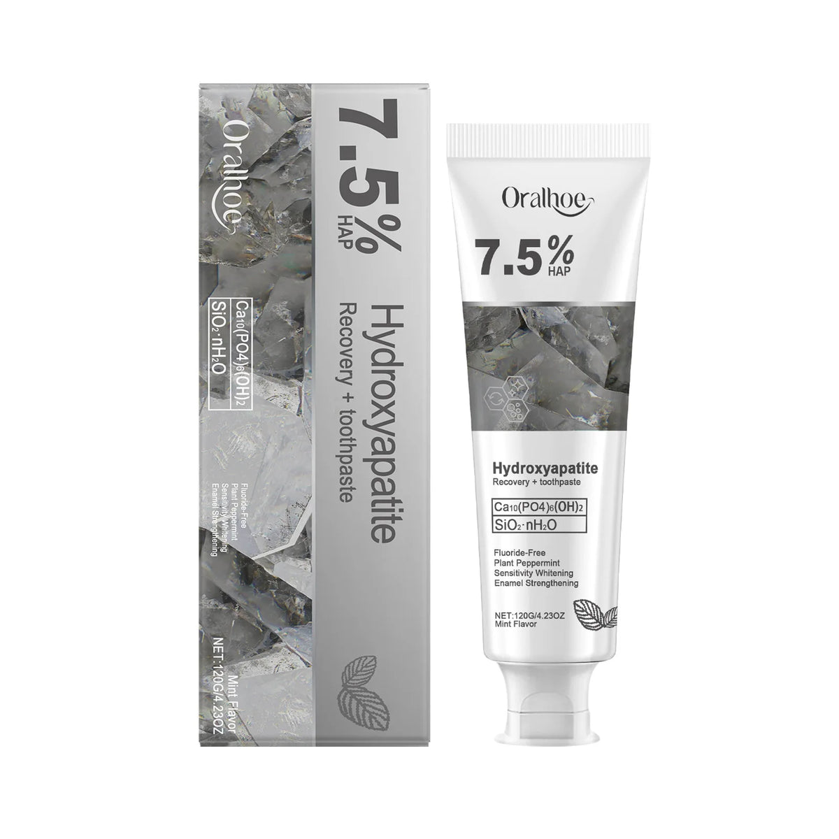 Oralhoe Hydroxyapatite Whitening Toothpaste – Enamel & Gum Care Whitening Toothpaste Qst 120g boxed