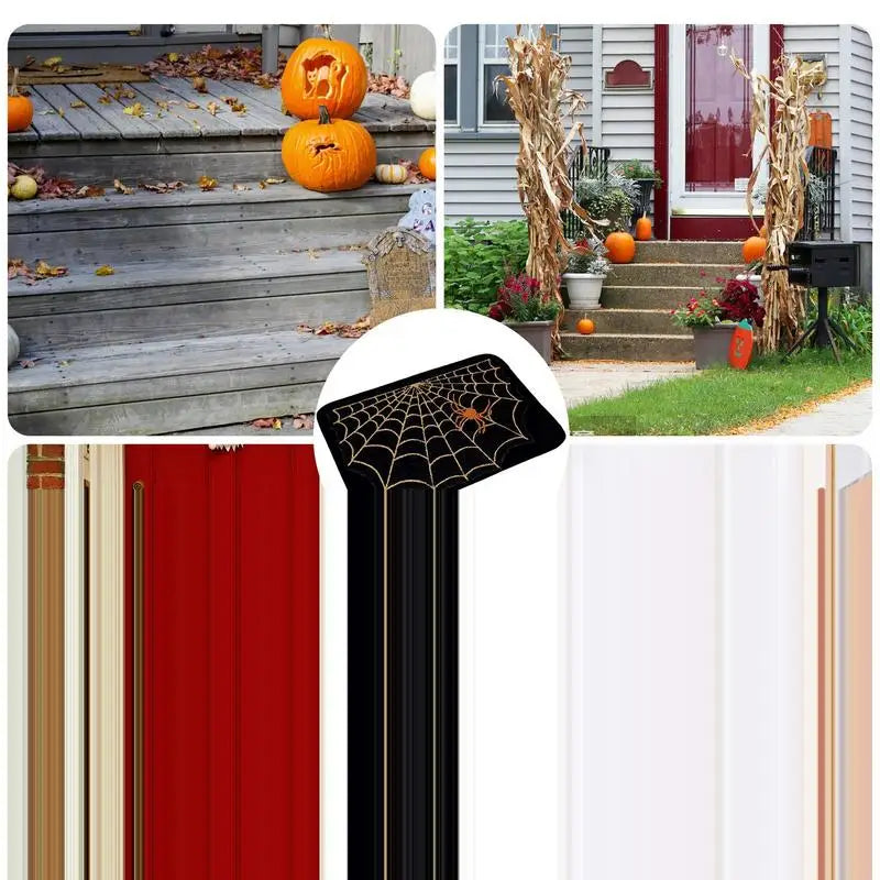 Halloween Spider Web Door Mat – Outdoor Holiday Floor Rug Holiday Door Mat Qme
