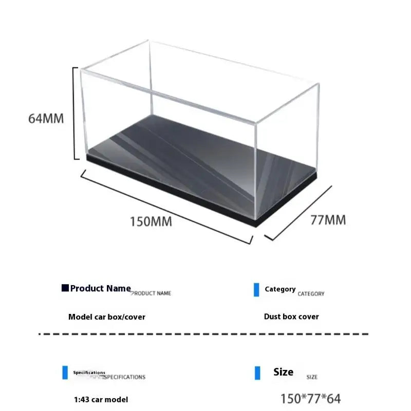 DIY Transparent Acrylic Display Box – Dustproof Toy & Model Storage Acrylic Display Case Qme