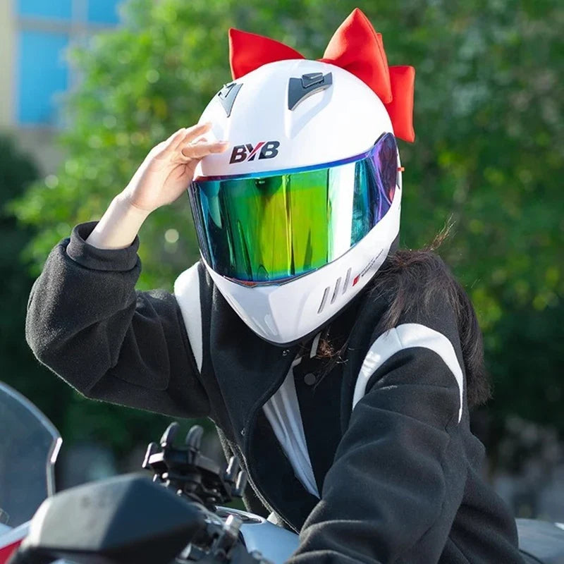 Bowknot Suction Cup Helmet Decoration – DIY Bow for Women Helmet Bow Decoration Qme