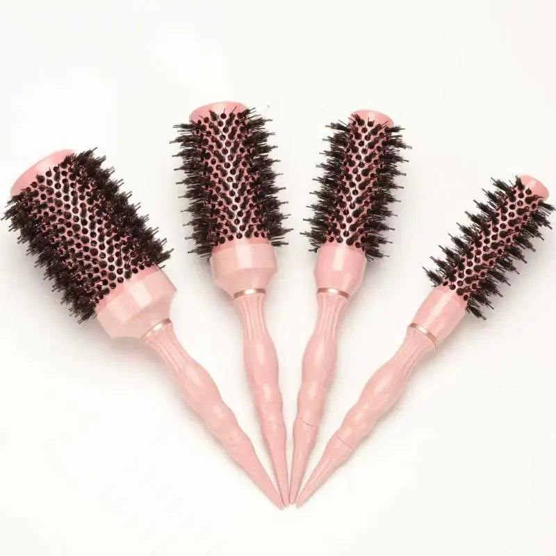 Boar & Nylon Barrel Round Brush – Curl & Salon Styling Round Styling Brush Qme