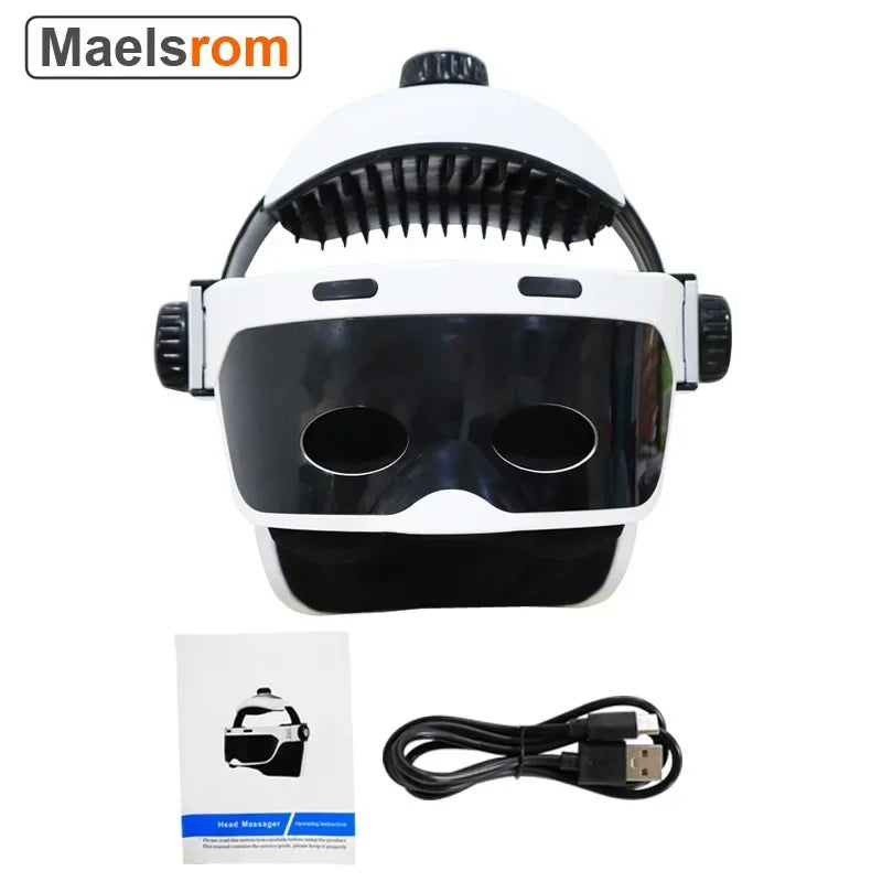 Wireless Air Pressure Head & Eye Massage Helmet with Music Head & Eye Massager Qst 1 set US Plug China Mainland