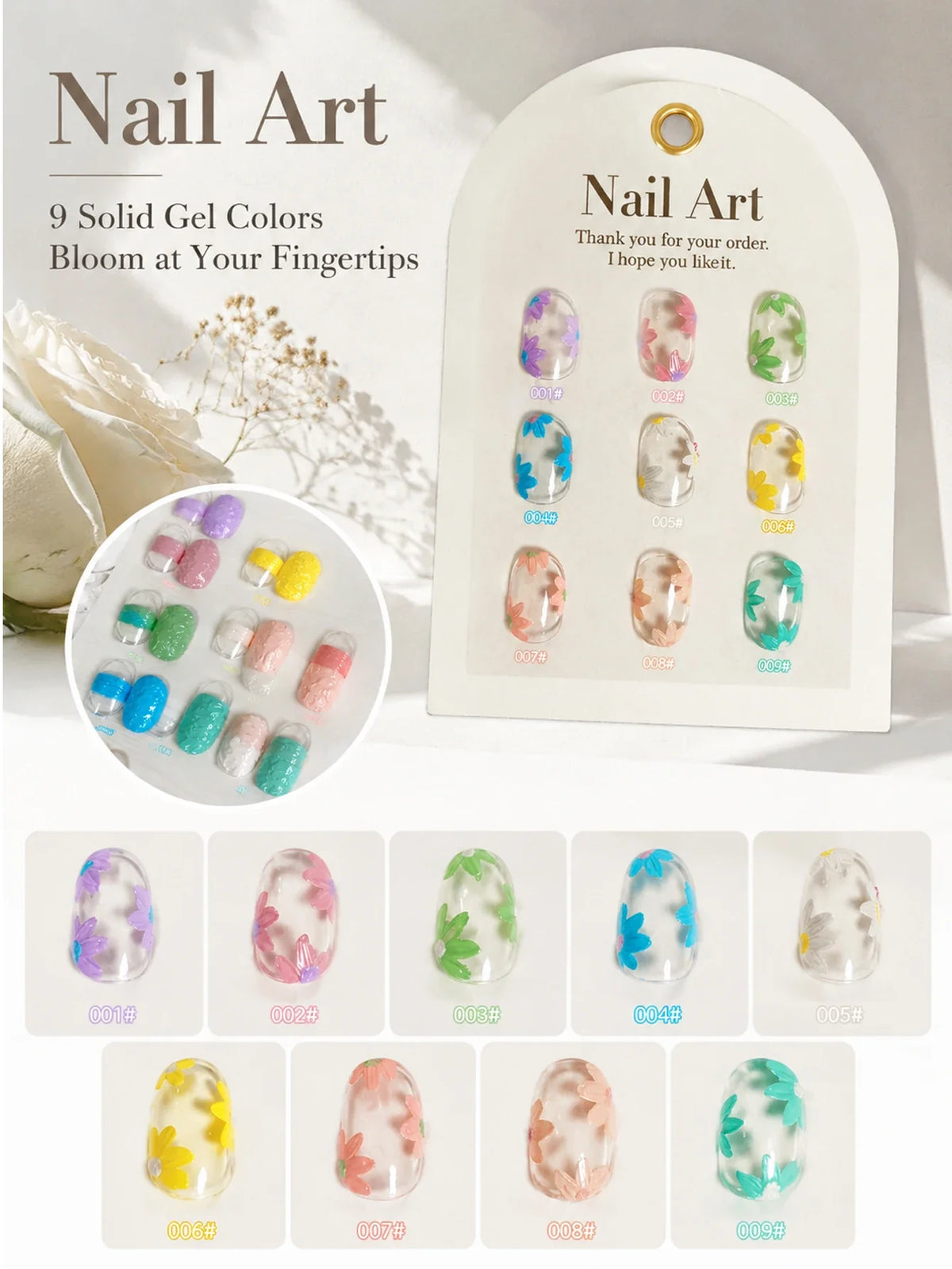 9-Color Macaron UV Gel Nail Polish Set – Gradient Blush Art UV Gel Nail Polish Qme