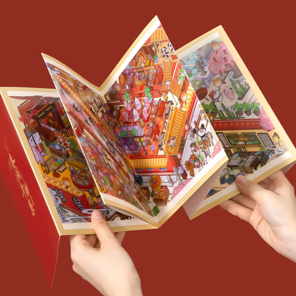 18-Sheet Chinese Classic Miniature Diorama Scenery DIY Craft Miniature Craft Kit Qme
