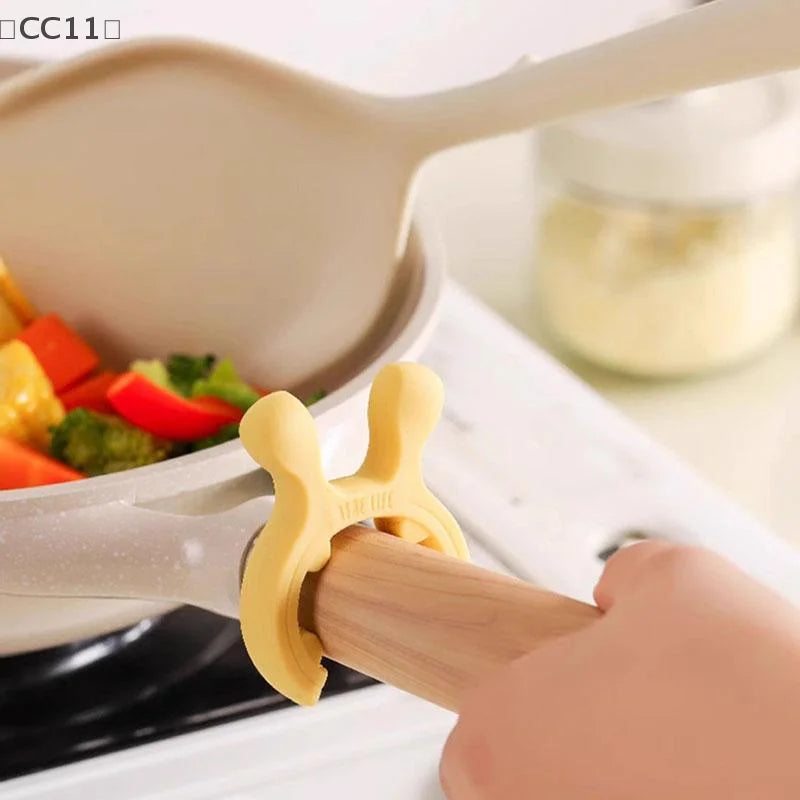 Deer Ear Silicone Spatula Holder & Pot Clip – Spoon Rest Silicone Spoon Rest Qme