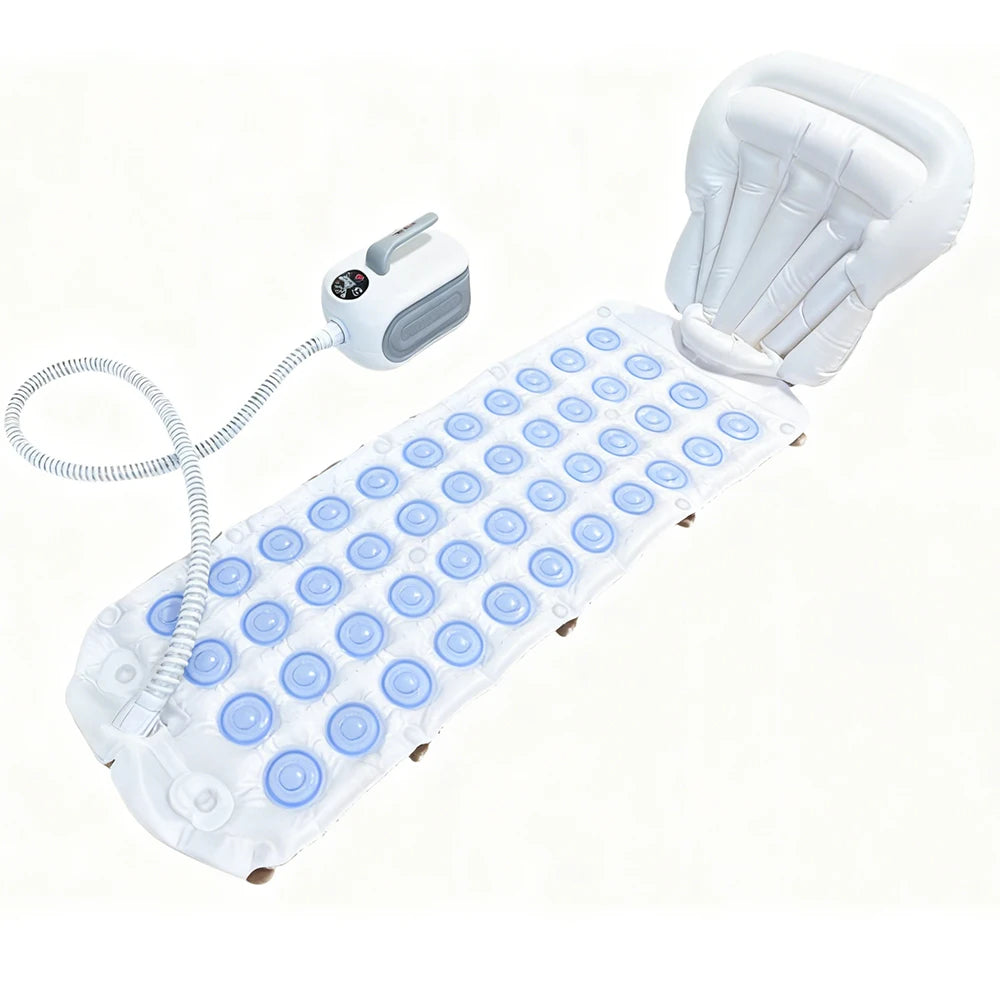 Spa Bubble Bath Massage Mat with Remote & Inflatable Pillow Spa Bath Massage Mat Qst