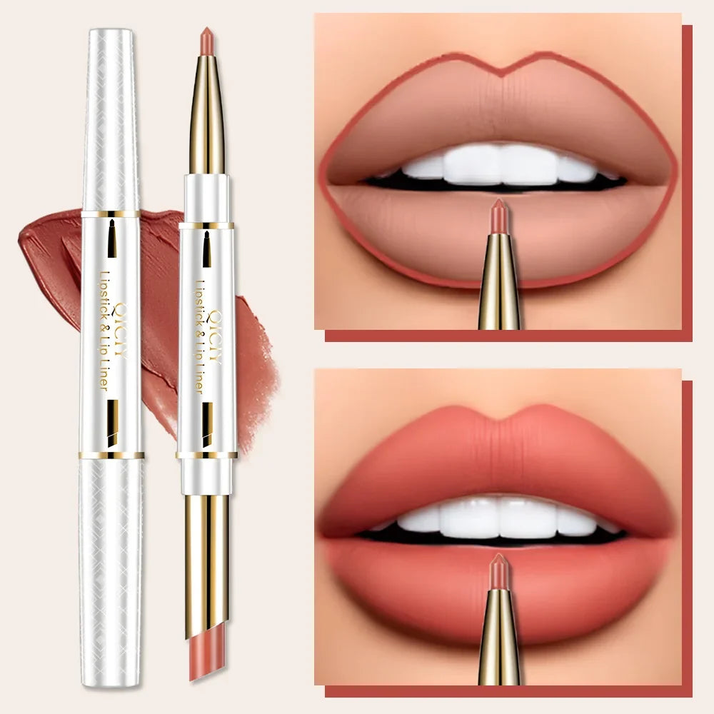 Long-Lasting Vibrant Lip Liner – No Smudge, 6 Shades Lip Liner Pencil Qme