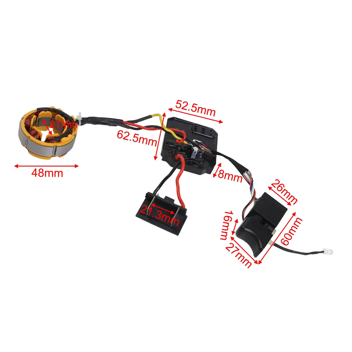 18V 21V Control Board for Dayi 2106 161 169 Brushless Wrench Power Tool Control Board Qme