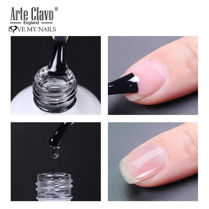 Arte Clavo UV LED Gel Nail Base Coat Primer – 15ml, 23 Colors Gel Nail Base Coat Qme