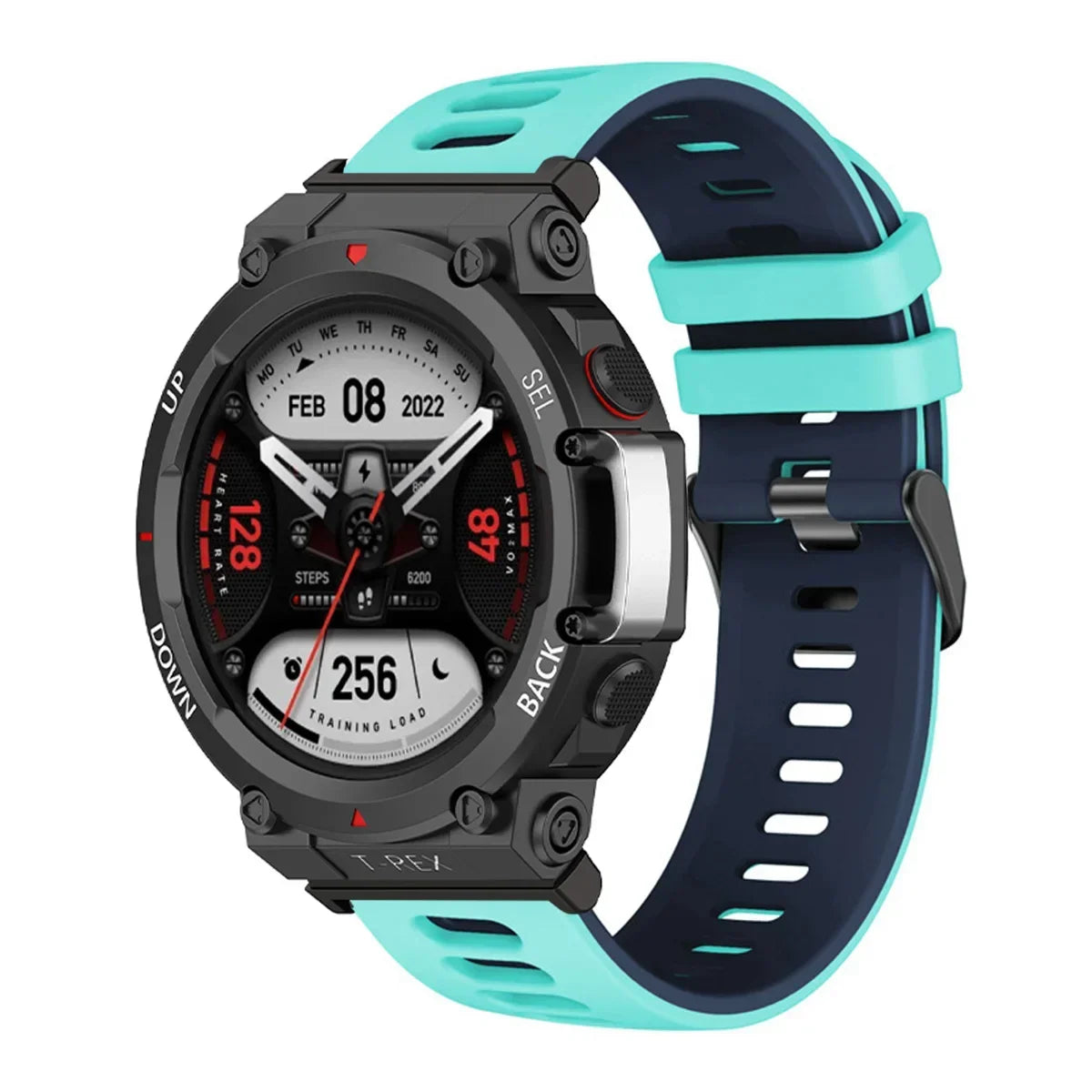 Silicone Sport Watch Band for Amazfit T-Rex 3/2/Pro – 17 Colors Silicone Watch Band Qme TealMU Amazfit T-Rex 2Ultra