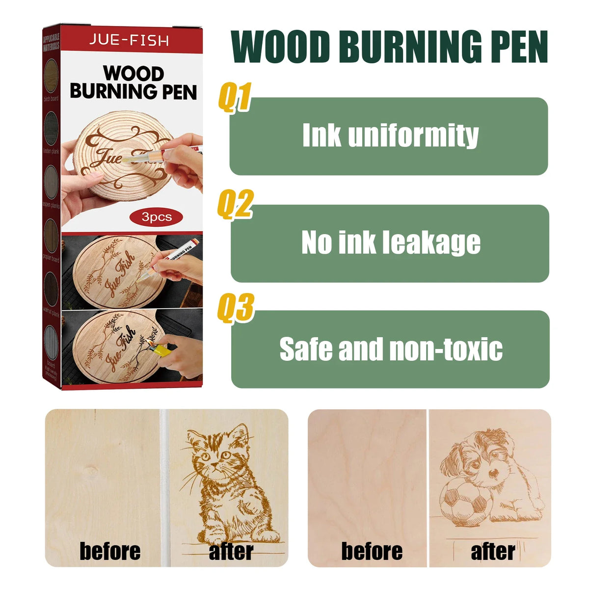 Wood Burning Pen Set – DIY Craft & Pattern Design Tool Wood Burning Pen Qme