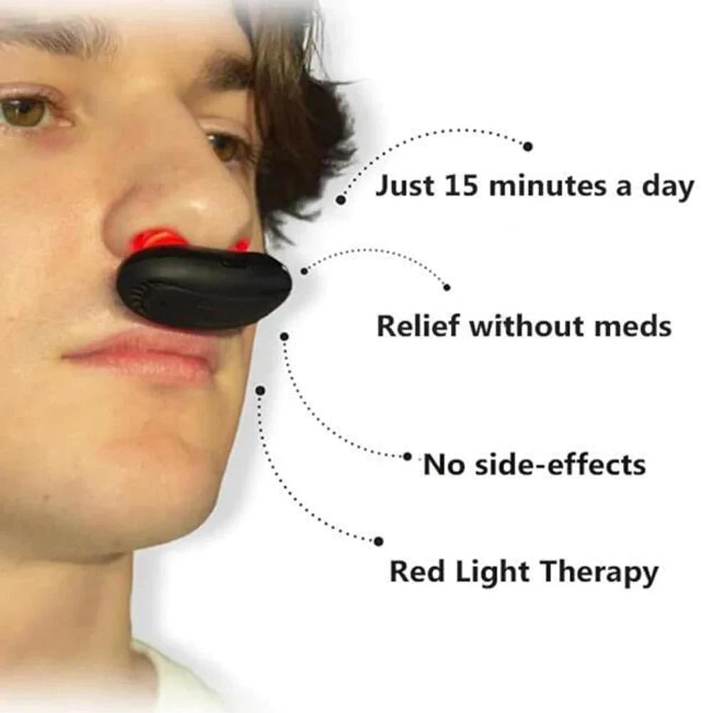 Cordless Low Frequency Pulse Nose Massager & Red Light Nasal Pulse Massager Qme