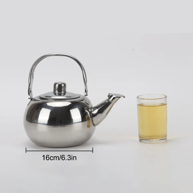 Stainless Steel Teapot Kettle with Infuser & Filter | 1L–2.5L Teapot Kettle Qme M Silver