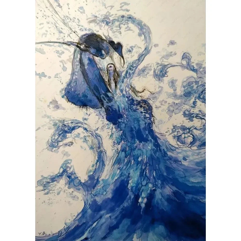 Yoshitaka Amano Final Fantasy Canvas Wall Art Poster Print Canvas Art Print Qst 12 40x50cm Unframed