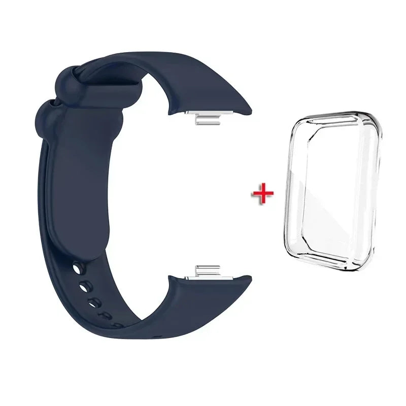 Xiaomi Mi Band 8 Silicone Strap & Protective Case – 31 Colors Smartband Strap & Case Qme
